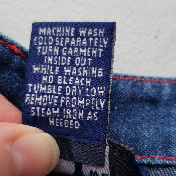 TY Original Wear VTG Denim Embroidered Sleeveless Jumper Dress Women 10 Reindeer - Picture 11 of 11